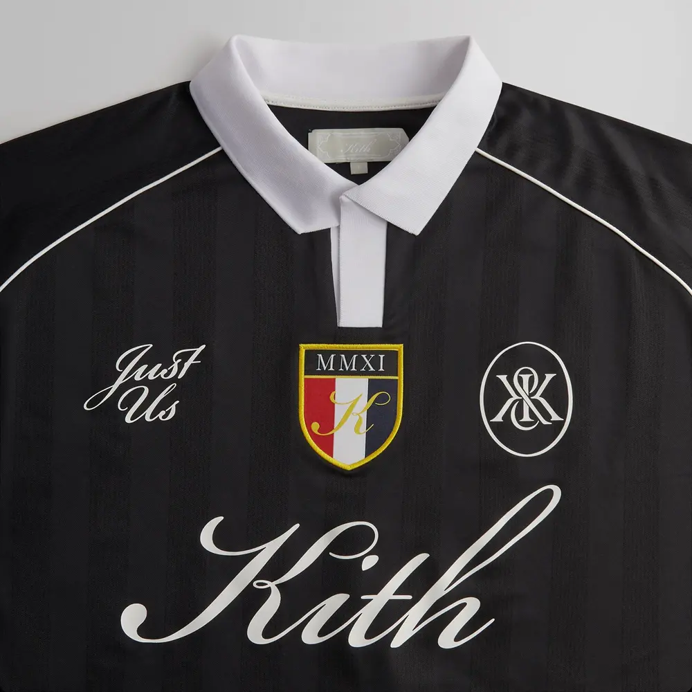 Áo Kith Shadow Stripe Marcel Soccer Top ‘Black’ KHM033427-001 - Ảnh 3