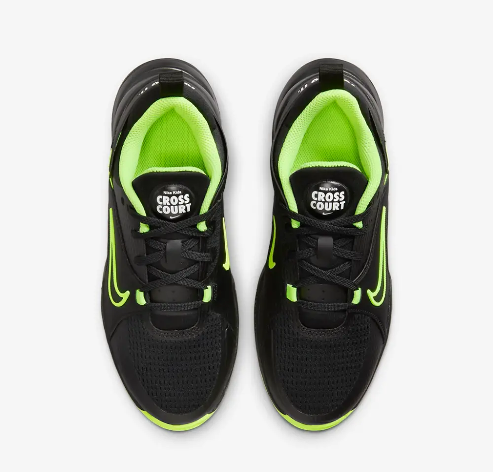 Giày Nike Crosscourt GS ‘Black White Volt’ FN2231-001 - Ảnh 2