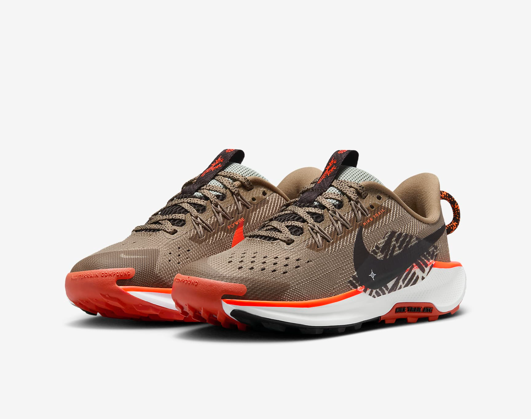 Giày Nike Pegasus Trail 5 GS ‘Khaki Hyper Crimson’ FV5638-200 - Ảnh 4