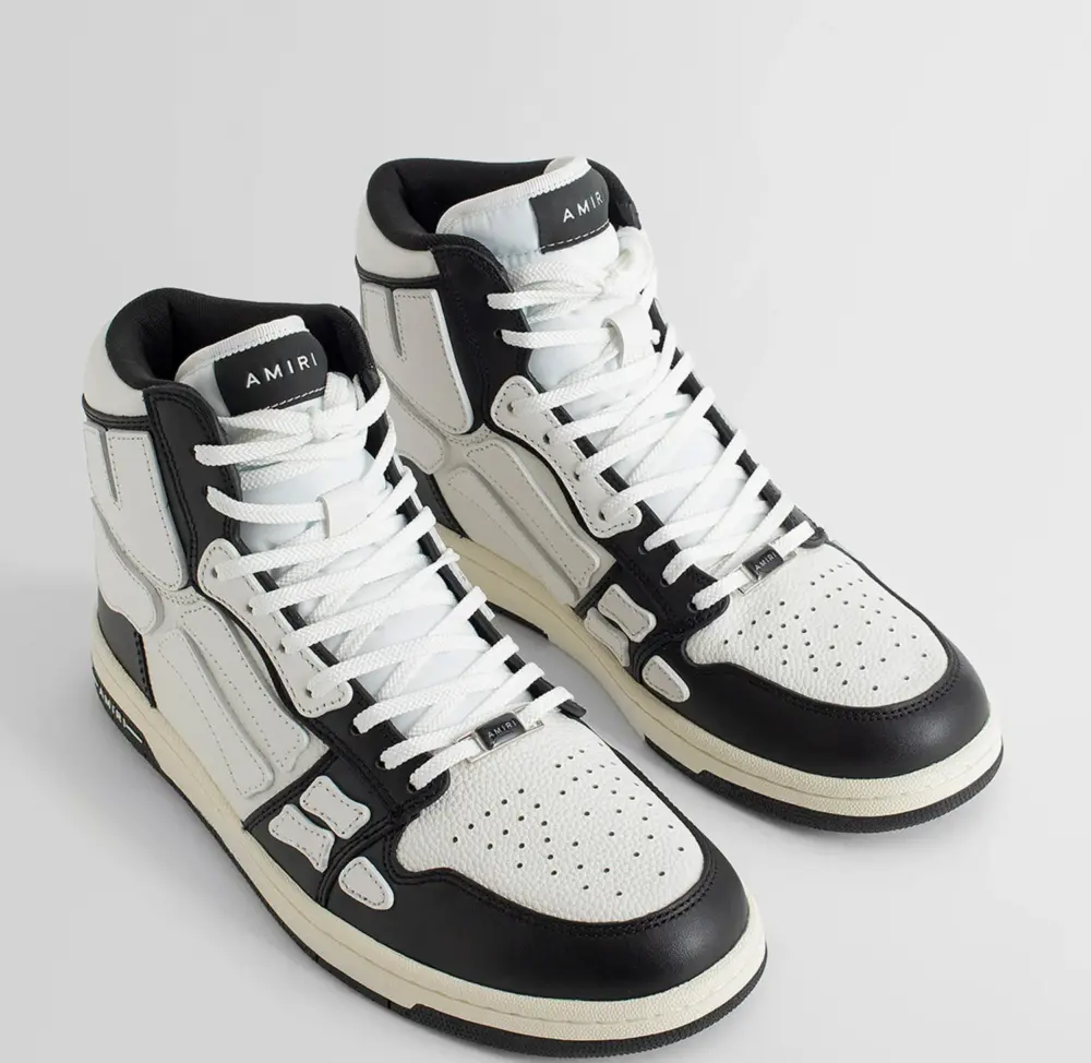Giày Amiri Skel High Tops ‘Black White’ PXMFS001-004 - Ảnh 3
