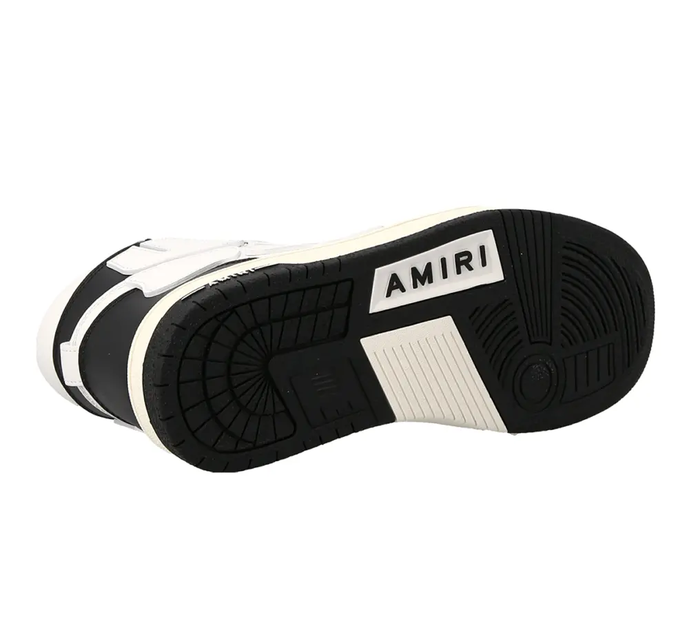 Giày Amiri Skel High Tops ‘Black White’ PXMFS001-004 - Ảnh 4