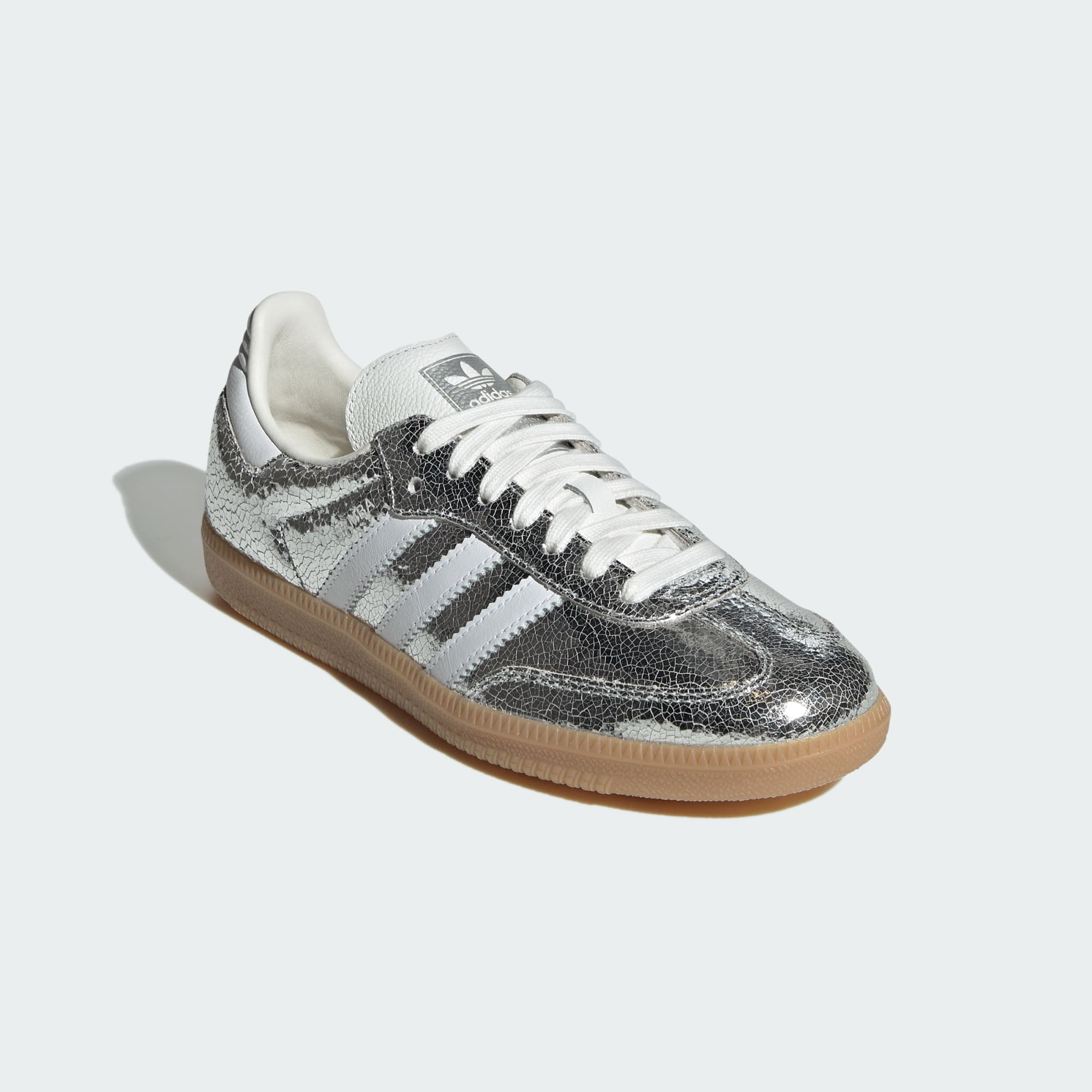 Giày Adidas Samba OG ‘Silver Metallic Cracked Leather’ JR0035 - Ảnh 4