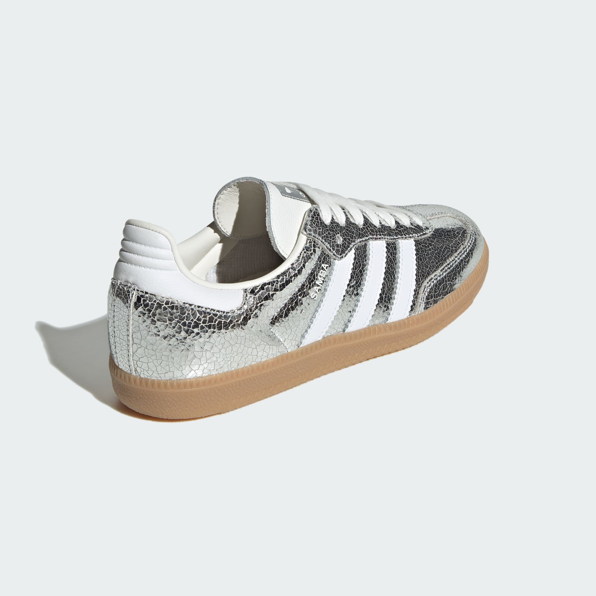 Giày Adidas Samba OG ‘Silver Metallic Cracked Leather’ JR0035 - Ảnh 3