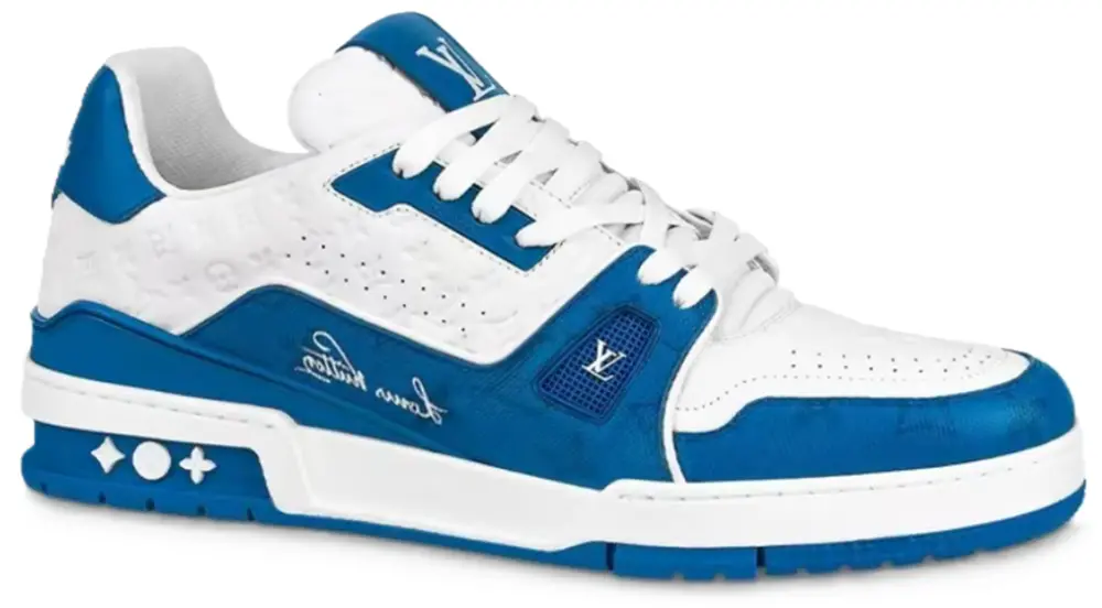Giày Louis Vuitton LV Trainer ‘White Blue’ 1AANEV