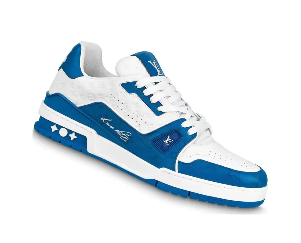 Giày Louis Vuitton LV Trainer ‘White Blue’ 1AANEV - Ảnh 5