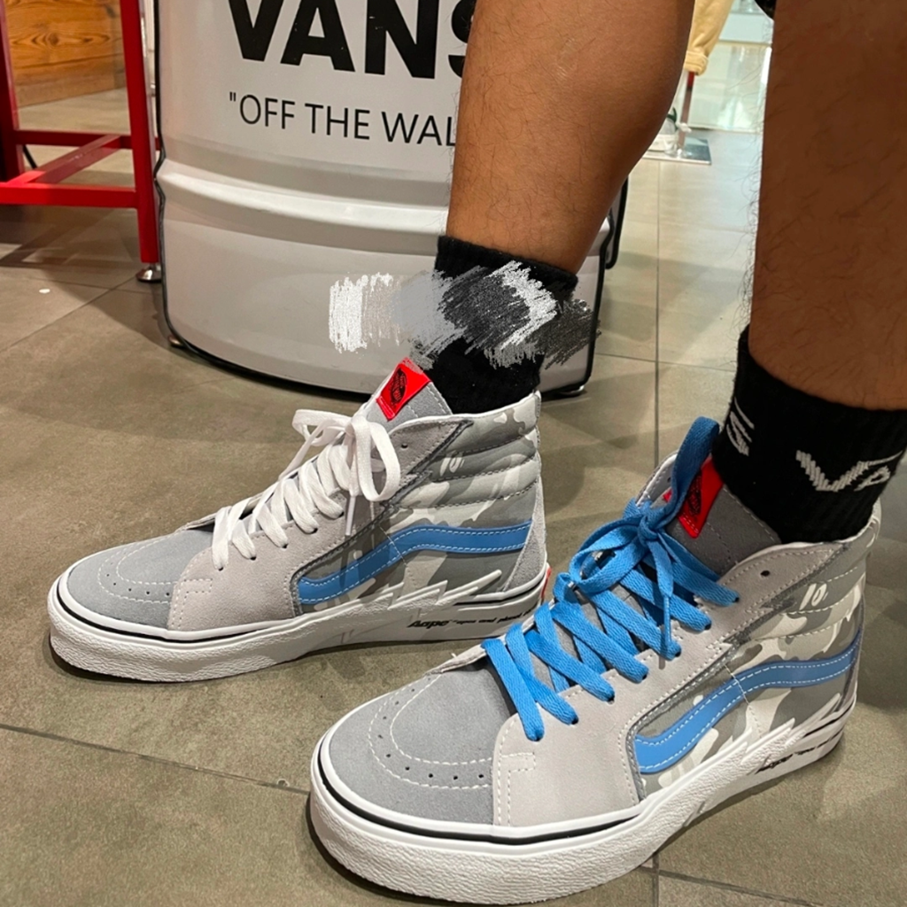 Giày Vans x AAPE Sk8-Hi ‘Bolt Grey’ VN0A5JIVY311 - Ảnh 4