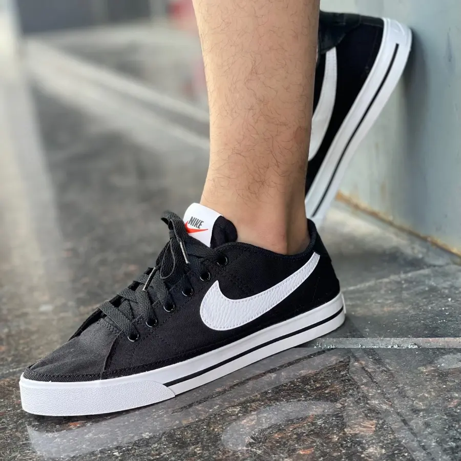 Giày Nike Wmns Court Legacy Canvas ‘Black White’ CZ0294-001 - Ảnh 4