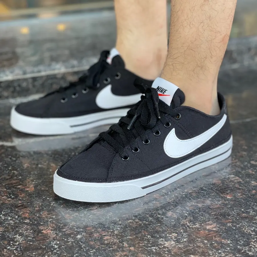 Giày Nike Wmns Court Legacy Canvas ‘Black White’ CZ0294-001 - Ảnh 5