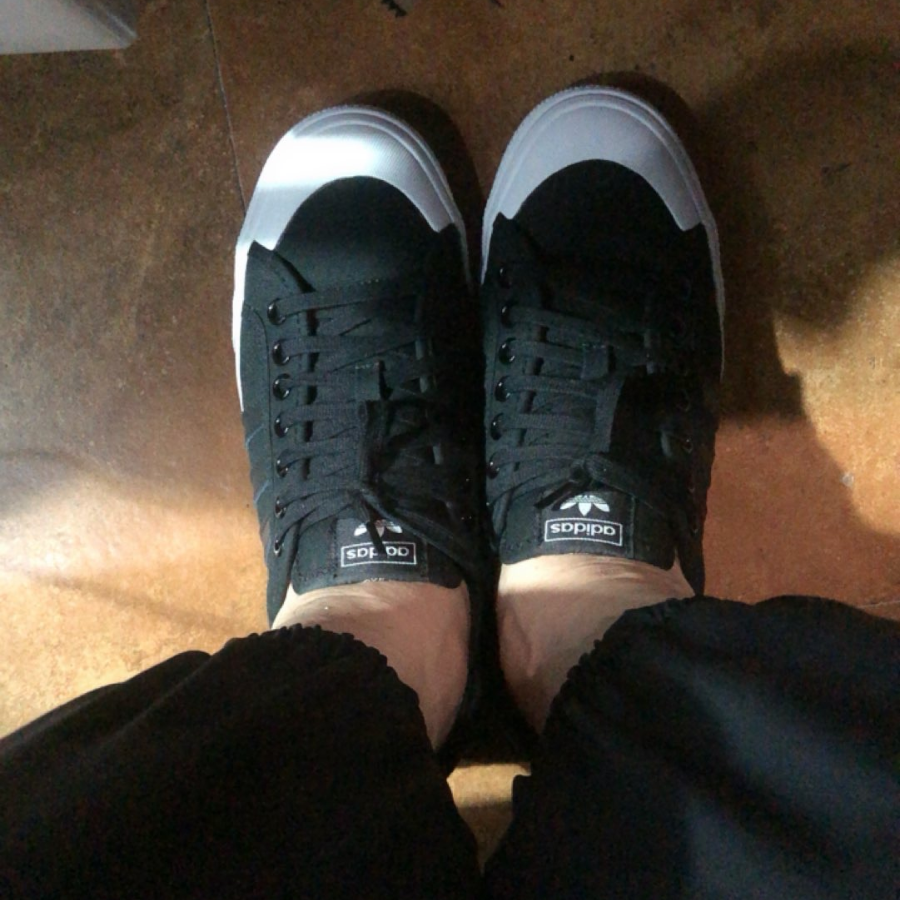 Giày Adidas Nizza ‘Oversize Heel Logo Core Black Gum’ EF5713 - Ảnh 4