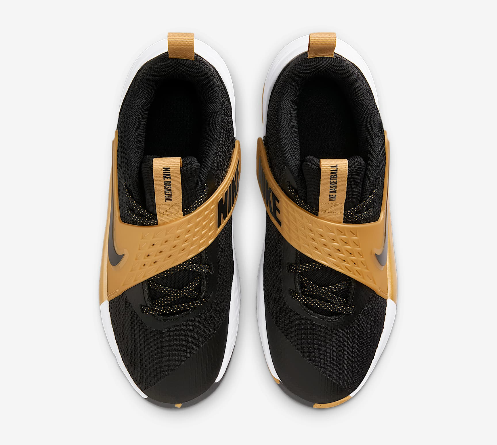 Giày Nike Team Hustle D 12 GS ‘Black Metallic Gold White’ HF6279-100 - Ảnh 5