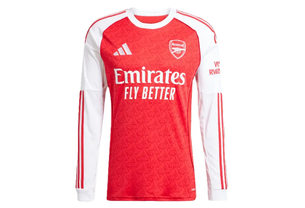 Áo Adidas Arsenal 25/26 Long Sleeve Home Jersey ‘Red White’ JI9536