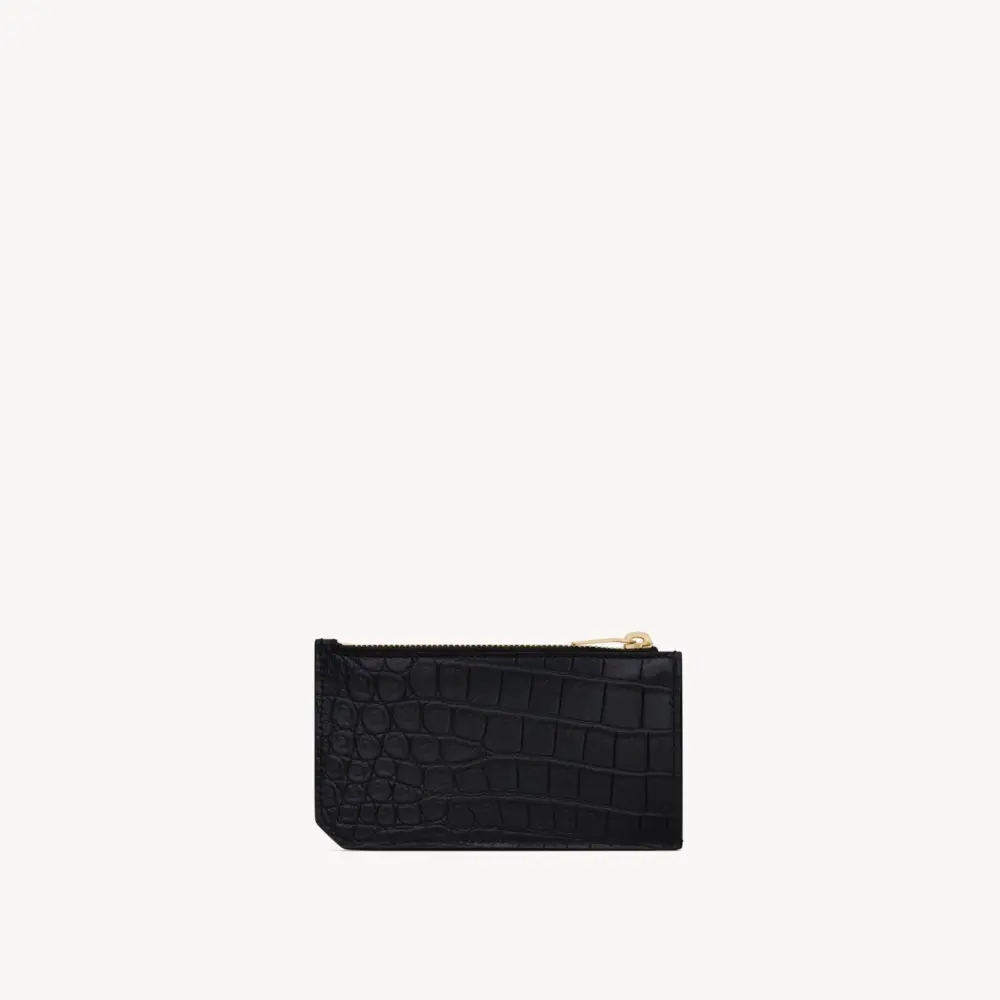 Ví Saint Laurent Tiny Cassandre Zip ‘Black’ 629899DZE0W1000 - Ảnh 3