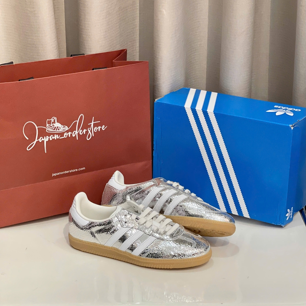 Giày Adidas Samba OG ‘Silver Metallic Cracked Leather’ JR0035 - Ảnh 10