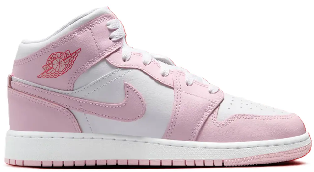 Giày Nike Air Jordan 1 Mid GS ‘Pink Foam Fire Red’ DQ8423-608