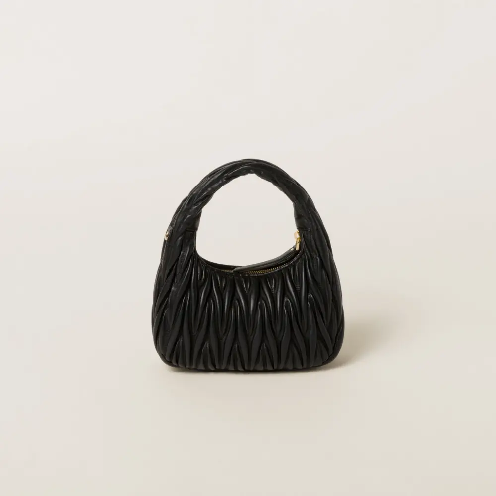 Alternative view of Túi Miu Miu Wander Matelassé Bag ‘Black’ 5BC125-N88-F0002-V-OOY