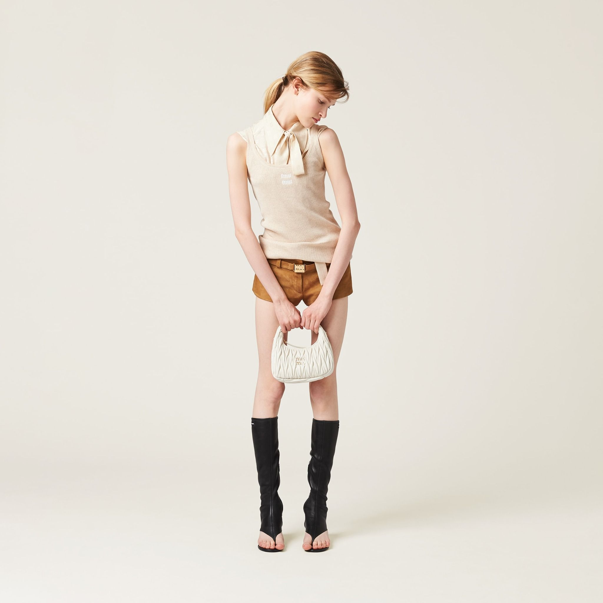 Alternative view of Túi Miu Miu Wander Matelassé Bag ‘White’ 5BC125-N88-F0009-V-OOY