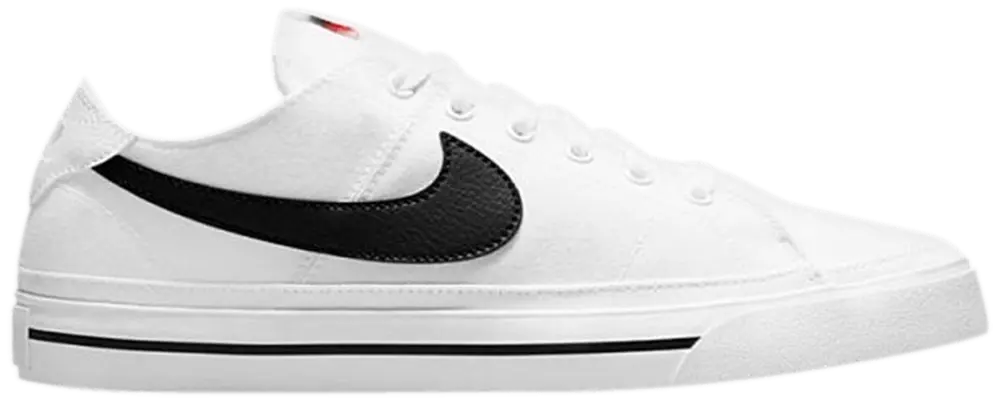 Giày Nike Court Legacy Canvas ‘White Black’ CW6539-101