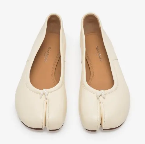 Giày Maison Margiela Tabi Ballet Flat Shoes ‘Ivory’ S58WZ0042P3753T1003 - Ảnh 3