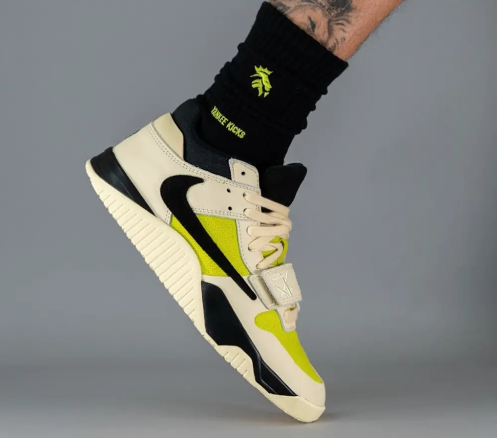 Giày Nike Travis Scott x Jordan Jumpman Jack TR ‘Bright Cactus’ FZ8117-102 - Ảnh 4