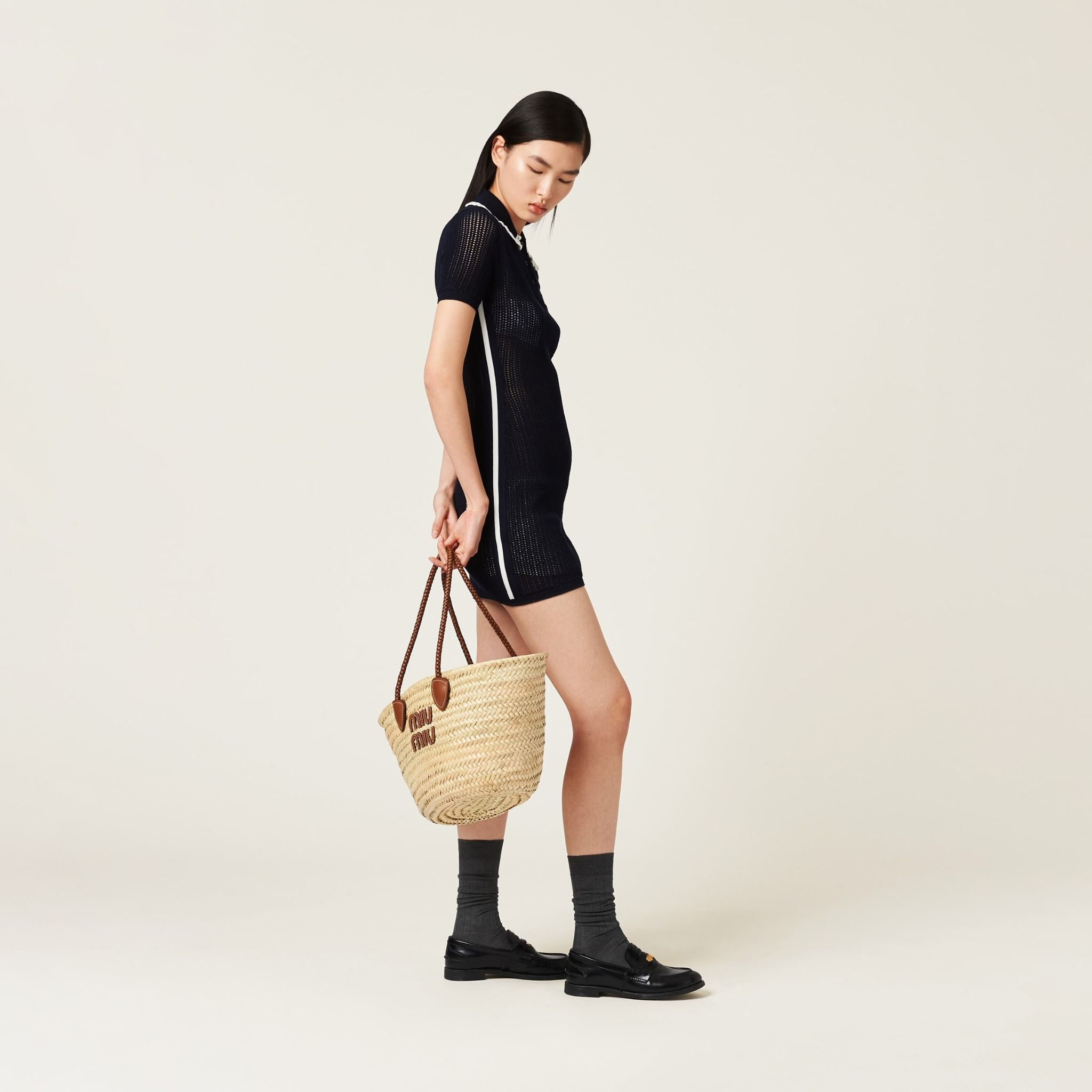 Alternative view of Túi Miu Miu Palmetto Tote Bag ‘Beige’ 5BG206-2DDH-F0A5T-V-SLO