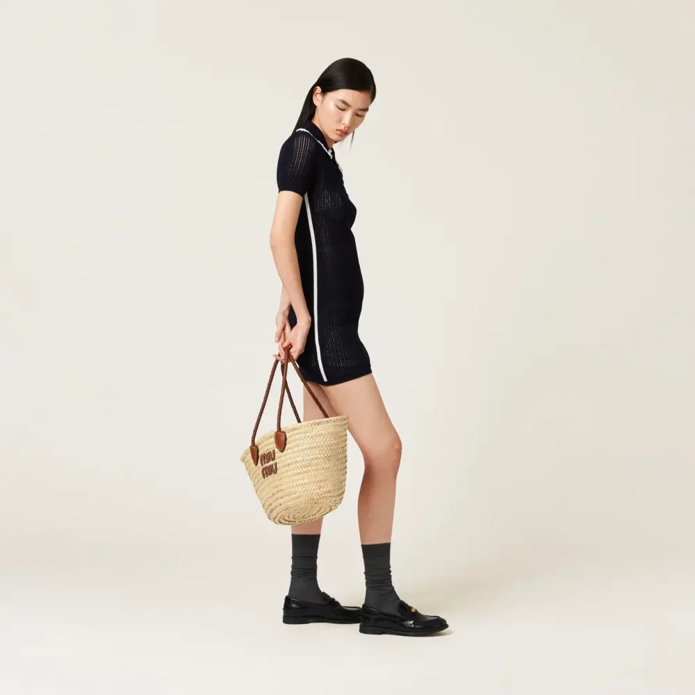 Alternative view of Túi Miu Miu Palmetto Tote Bag ‘Beige’ 5BG206-2DDH-F0A5T-V-SLO