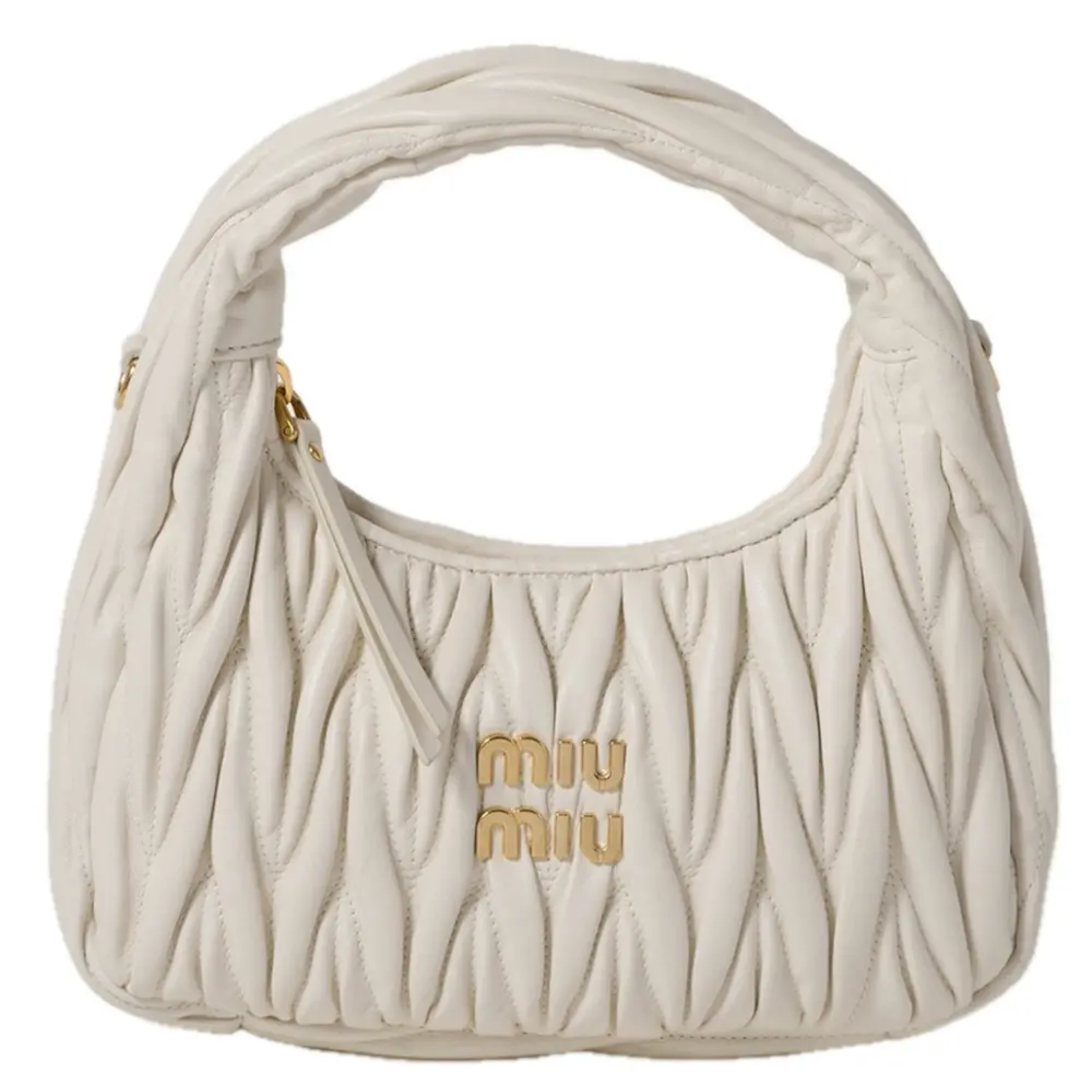 Túi Miu Miu Wander Matelassé Bag ‘White’ 5BC125-N88-F0009-V-OOY