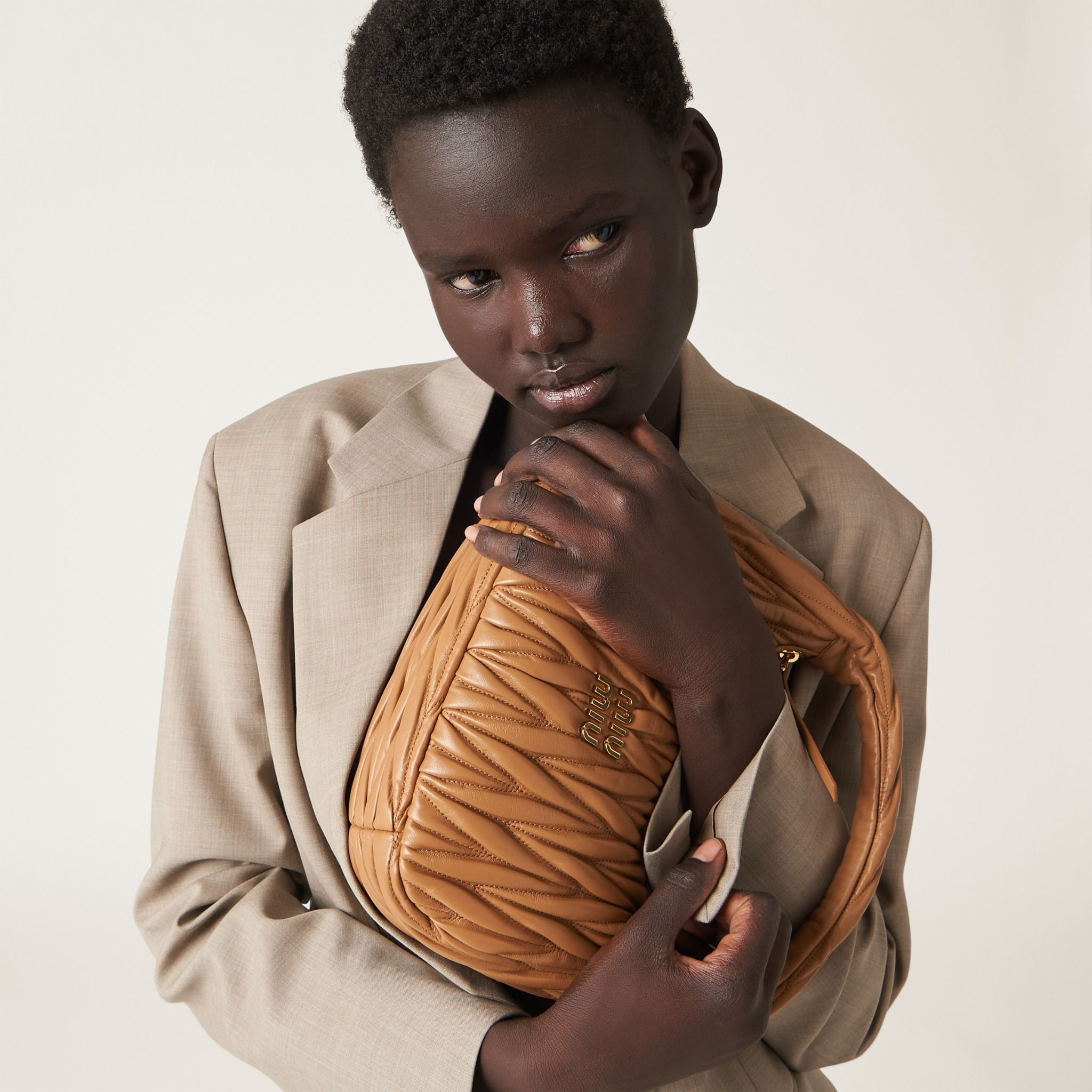 Alternative view of Túi Miu Miu Wander Matelassé ‘Caramel’ 5BC153-N88-F098L-V-OOO