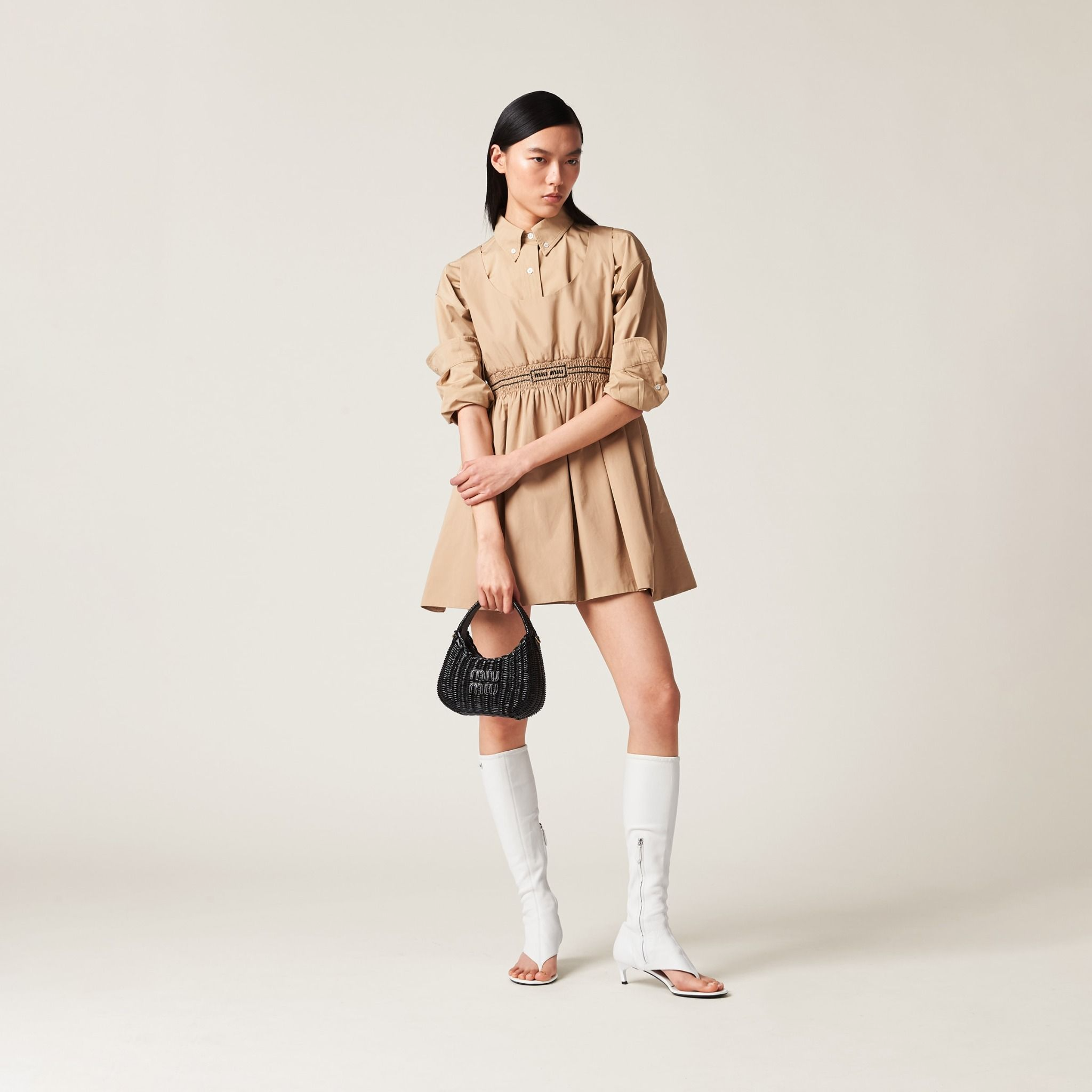 Túi Miu Miu Wander Wicker Bag ‘Black’ 5BC125-2BVU-F0002-V-OOO - Ảnh 3