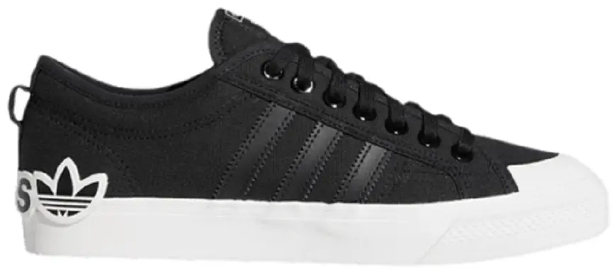 Giày Adidas Nizza ‘Oversize Heel Logo Core Black Gum’ EF5713