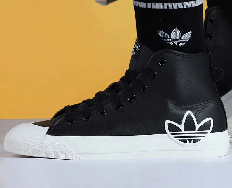 Giày Adidas Nizza Hi RF Leather ‘Black White’ FX8496 - Ảnh 3