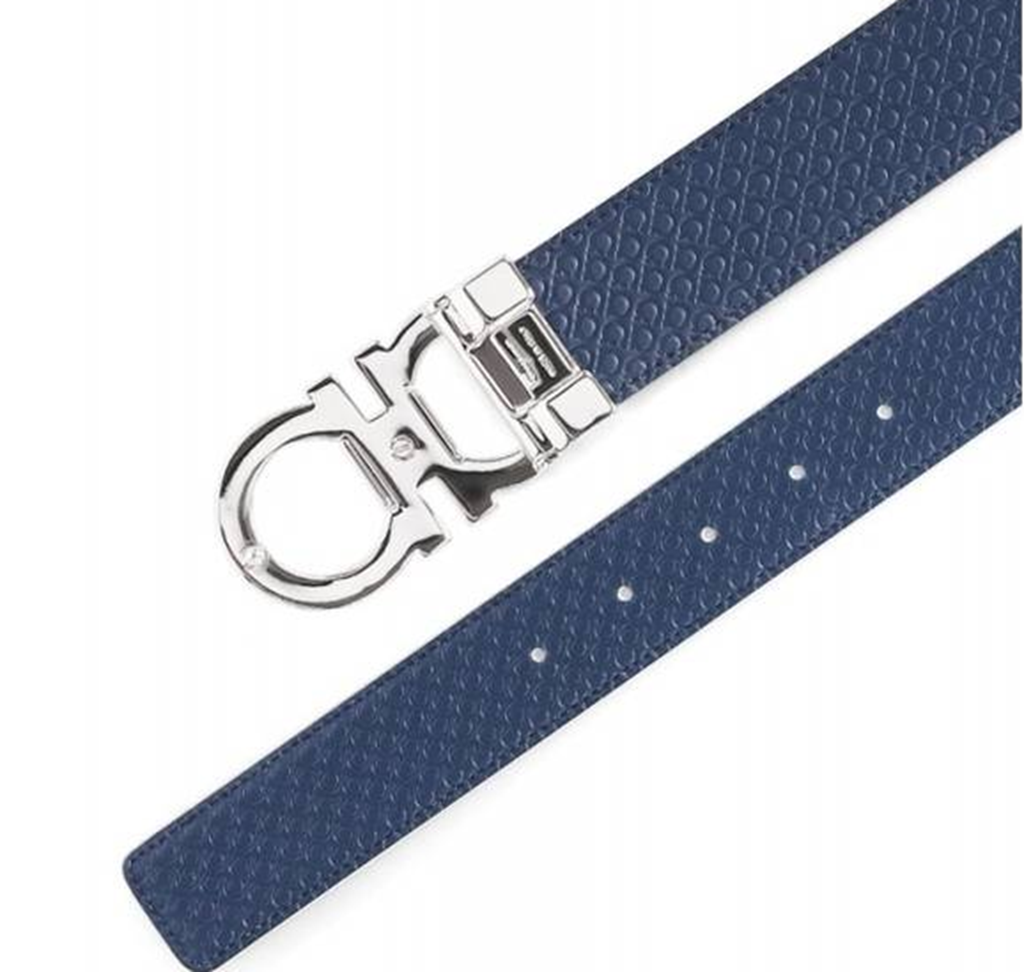 Alternative view of Thắt Lưng Salvatore Ferragamo 67 9535 NERO FJORD BLUE 714462