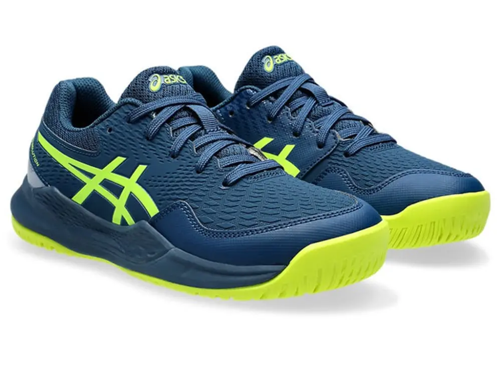 Alternative view of Giày Asics Gel-Resolution 9 GS ‘Mako Blue Safety Yellow’ 1044A067-404