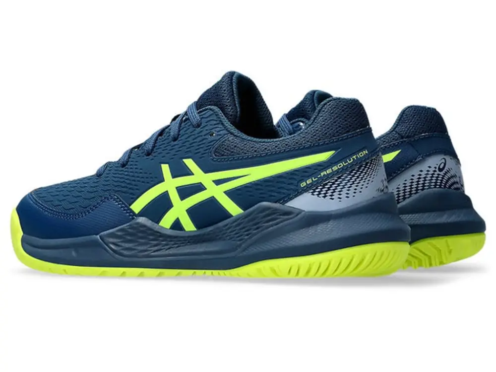 Giày Asics Gel-Resolution 9 GS ‘Mako Blue Safety Yellow’ 1044A067-404 - Ảnh 3
