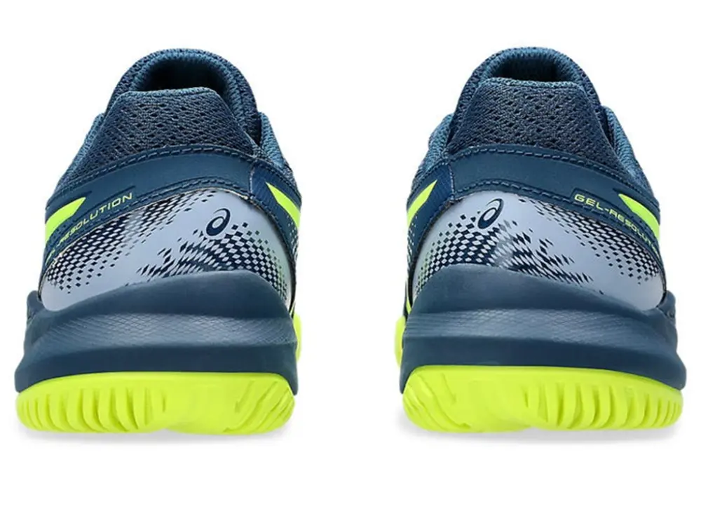 Giày Asics Gel-Resolution 9 GS ‘Mako Blue Safety Yellow’ 1044A067-404 - Ảnh 4