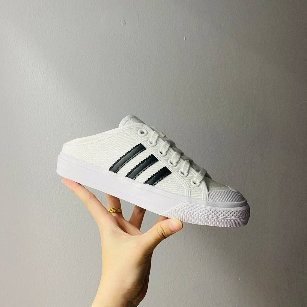 Giày Adidas Collapsible Nizza Low ‘White Black’ H67375 - Ảnh 4