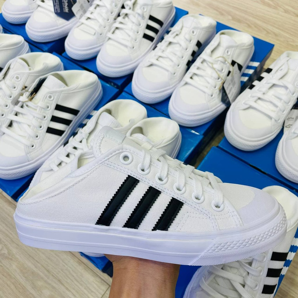 Giày Adidas Collapsible Nizza Low ‘White Black’ H67375 - Ảnh 3