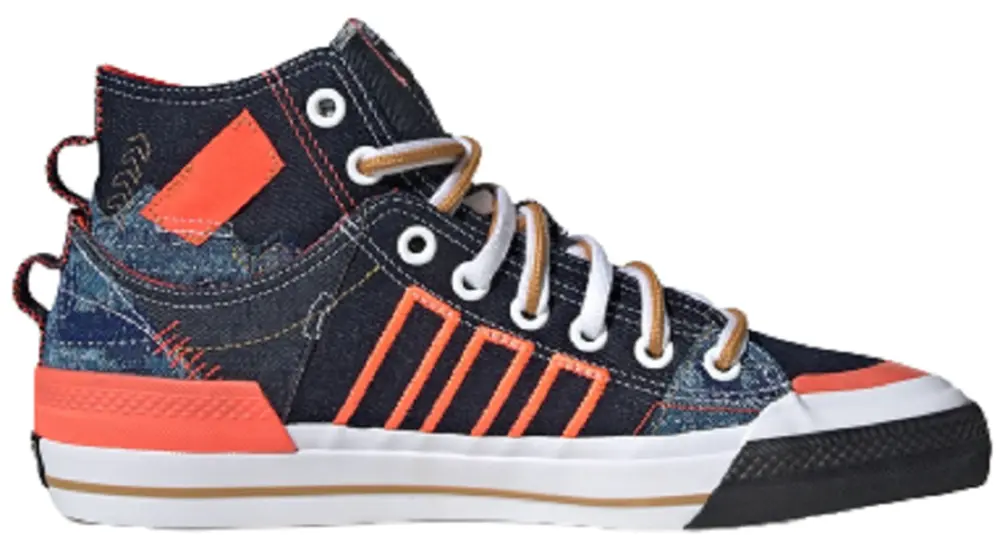 Giày Adidas Nizza Hi DL Denim ‘Blue Orange White’ FZ5238