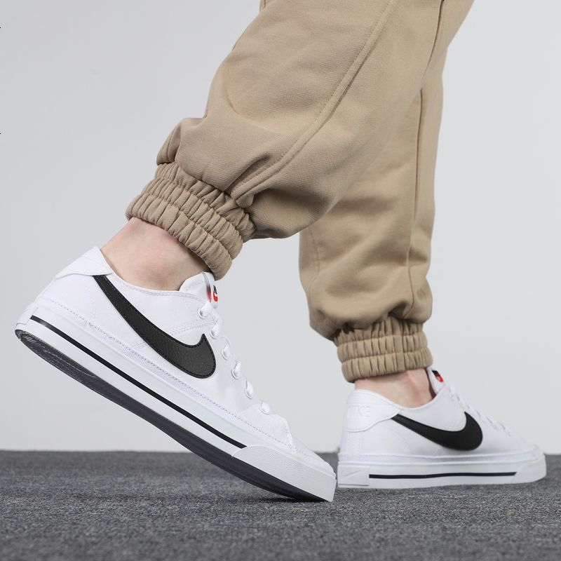 Giày Nike Court Legacy Canvas ‘White Black’ CW6539-101 - Ảnh 3