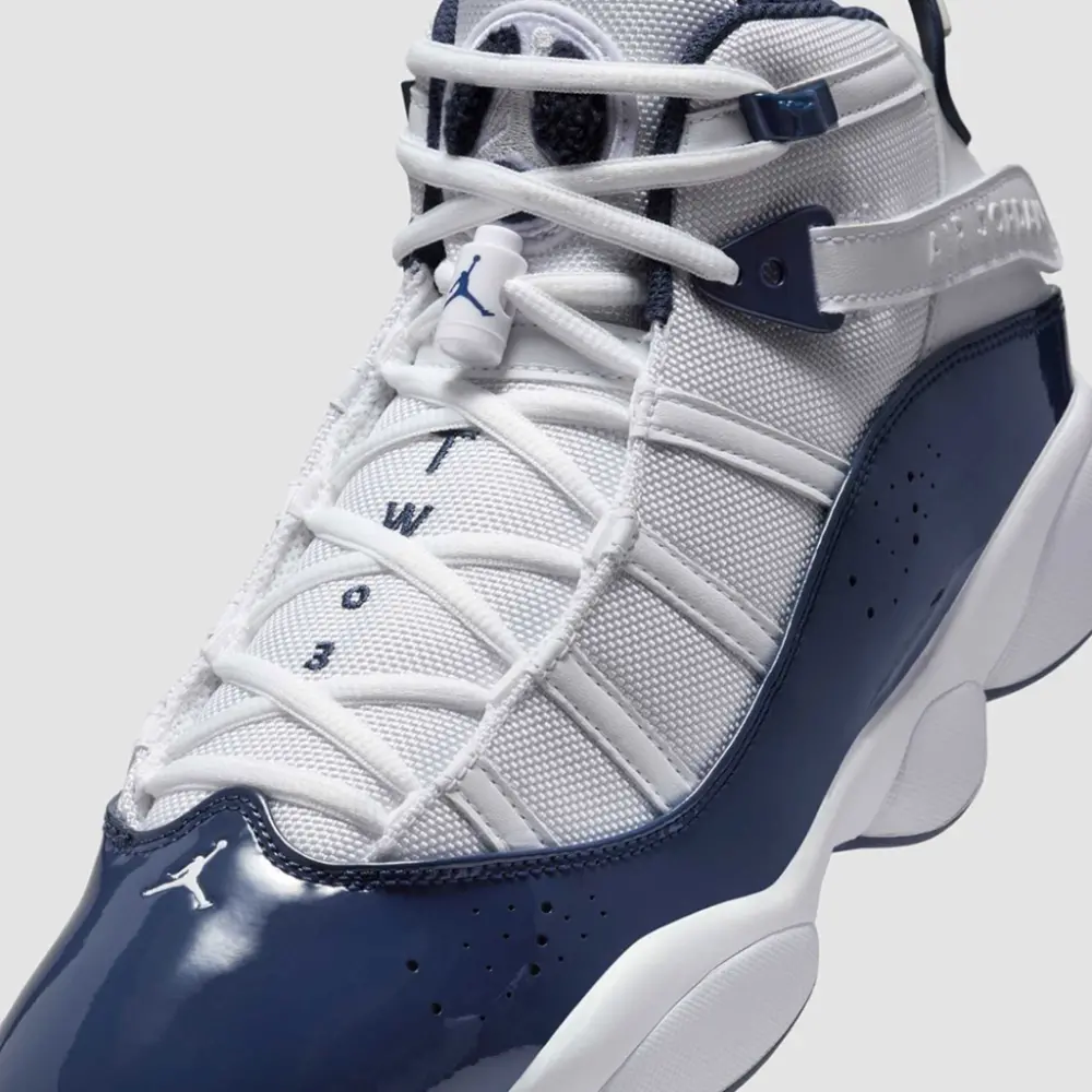 Giày Jordan 6 Rings ‘White Midnight Navy’ 322992-124 - Ảnh 5