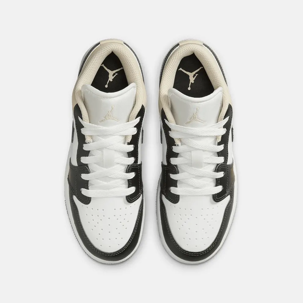 Giày Nike Air Jordan 1 Low GS ‘White Rattan Off-Noir’ 553560-153 - Ảnh 4