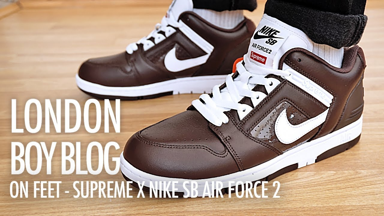 Giày Nike Supreme x Air Force 2 ‘Brown’ AA0871-212 - Ảnh 5