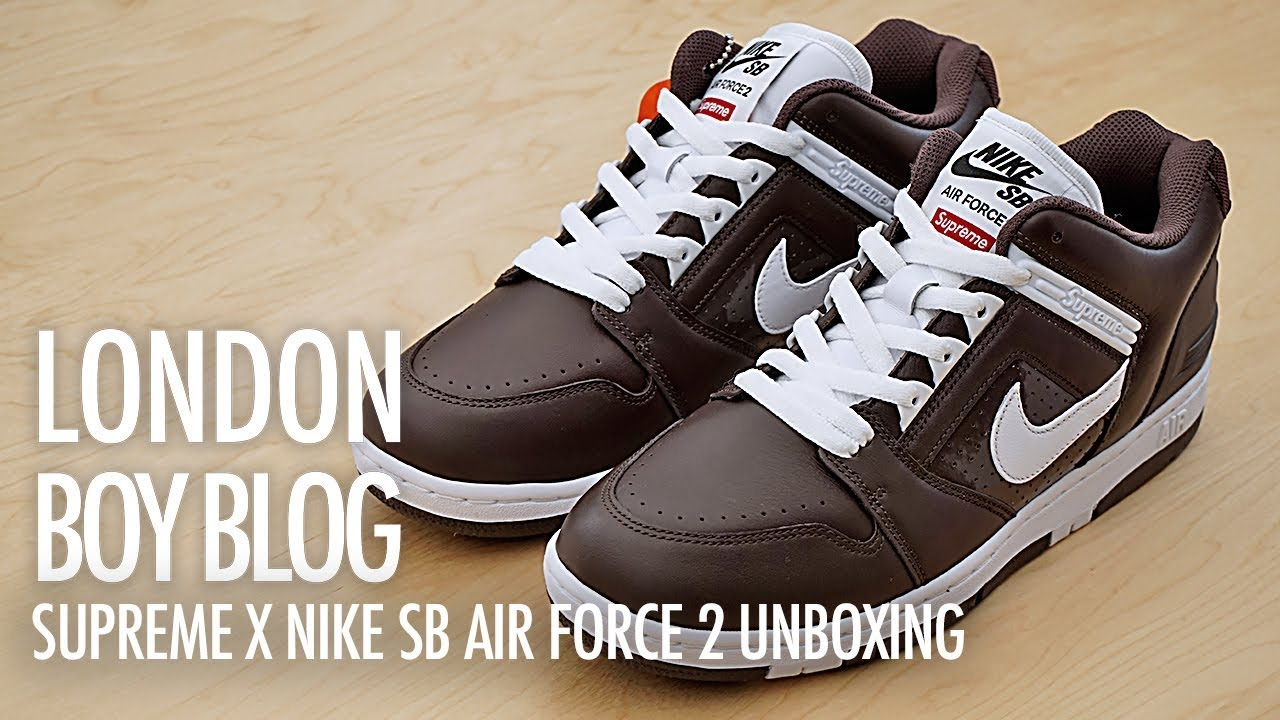 Giày Nike Supreme x Air Force 2 ‘Brown’ AA0871-212 - Ảnh 4