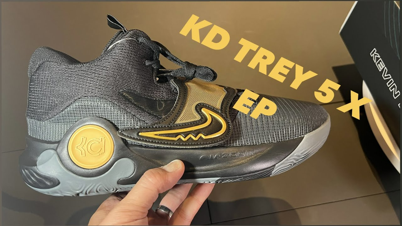 Giày Nike KD Trey 5 X EP ‘Black Metallic Gold’ DJ7554-010 - Ảnh 4