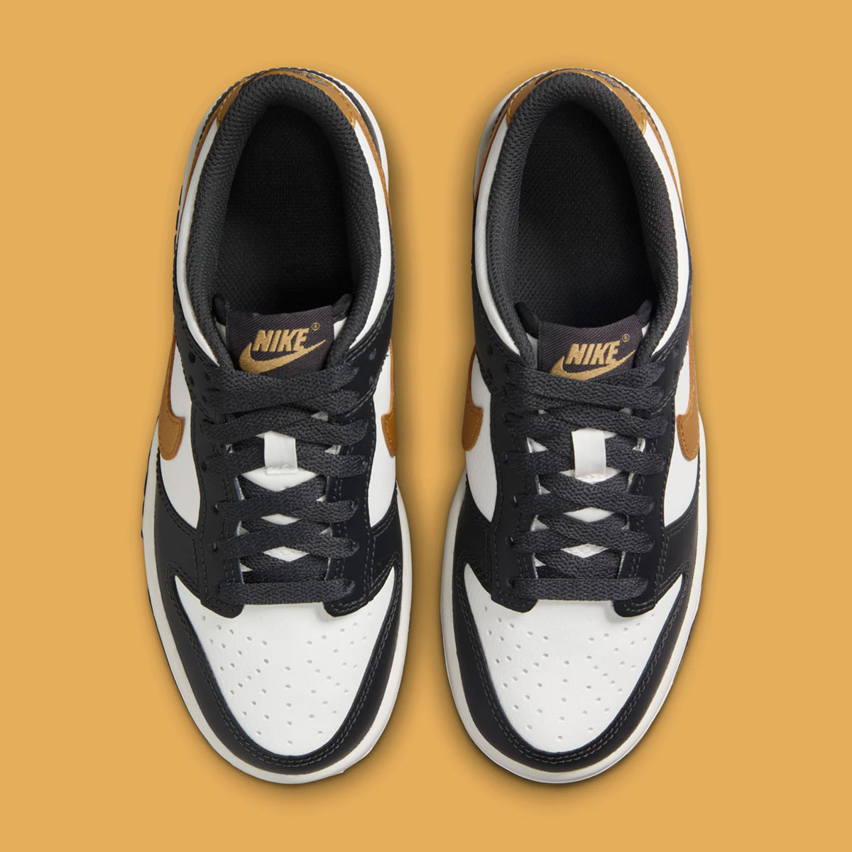 Giày Nike Dunk Low GS ‘Summit White Metallic Gold’ HV2533-100 - Ảnh 4