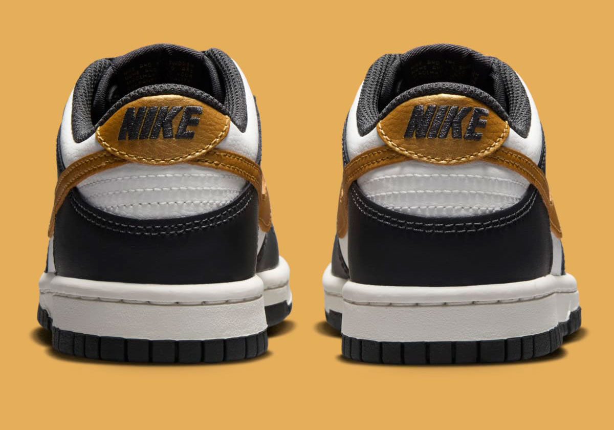 Giày Nike Dunk Low GS ‘Summit White Metallic Gold’ HV2533-100 - Ảnh 3