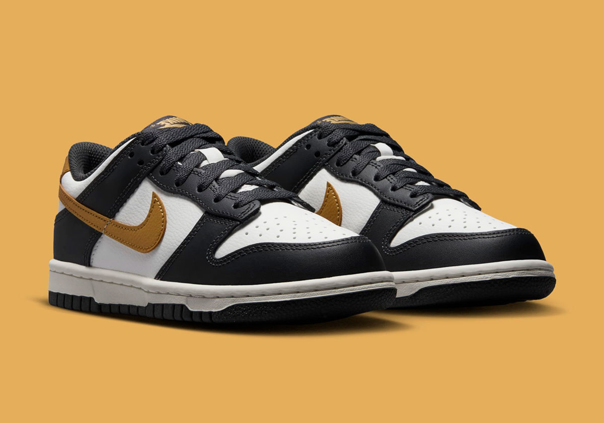 Giày Nike Dunk Low GS ‘Summit White Metallic Gold’ HV2533-100 - Ảnh 5
