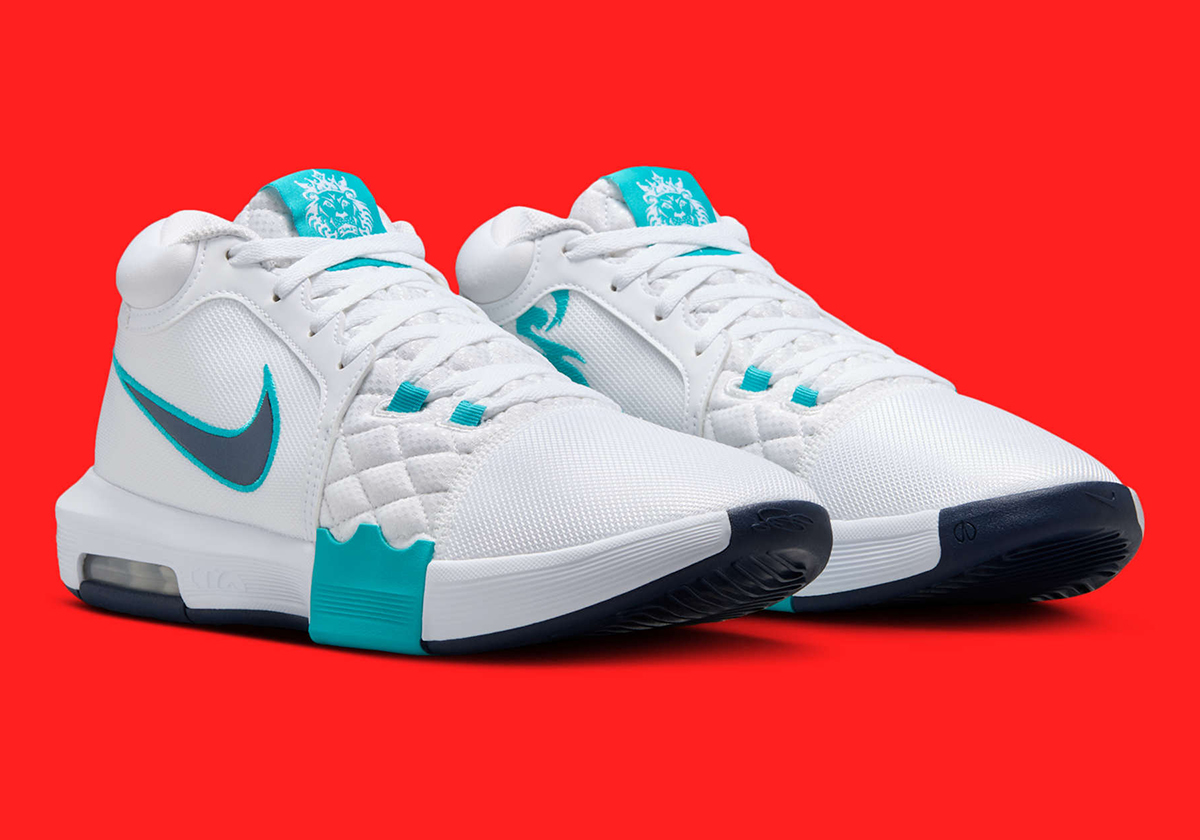 Giày Nike LeBron Witness 8 ‘White Dusty Cactus Obsidian’ HQ2139-101 - Ảnh 5