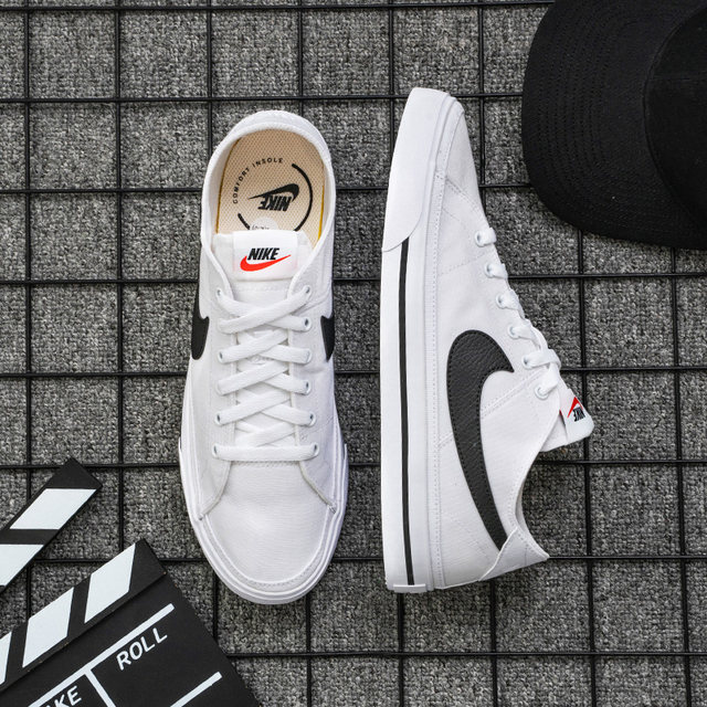Giày Nike Court Legacy Canvas ‘White Black’ CW6539-101 - Ảnh 4