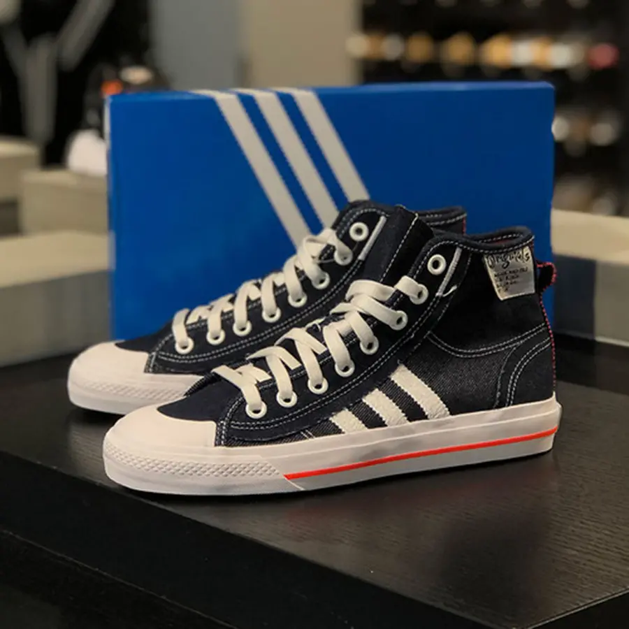 Giày Adidas Nizza Hi RF ‘Navy Denim White’ H67835 - Ảnh 4