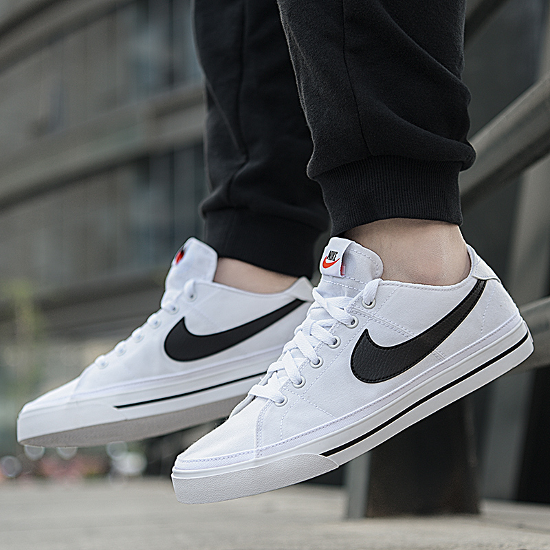 Giày Nike Court Legacy Canvas ‘White Black’ CW6539-101 - Ảnh 5